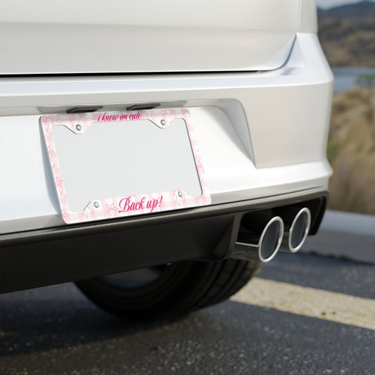 Coquette Metal License Plate Frame